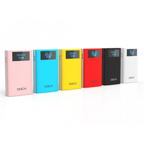 DOCA D563 10.000mAh Power Bank, 2 x USB Ausgang, LCD