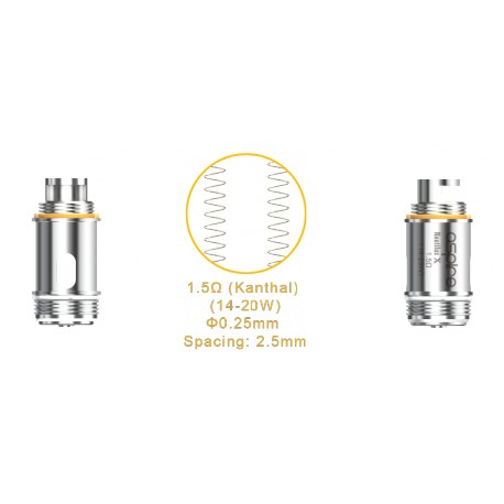 Aspire Nautilus X 1,5 Ohm Verdampferköpfe, 5 Stück