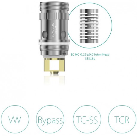 Eleaf EC Notch Coil 0,25 Ohm, 5 Stück